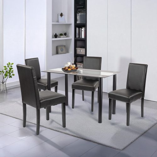 Karin 4+1 étkező garnitúra fekete-fekete