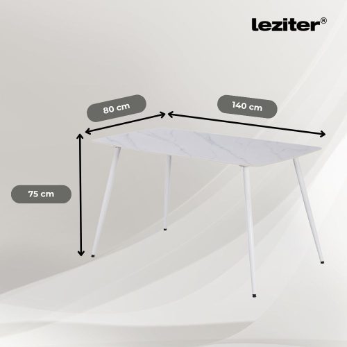 Ravena 6+1 étkező garnitúra fehér-fekete