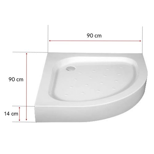 Klonberg 90x90 Íves akríl zuhanytálca 90x90 cm