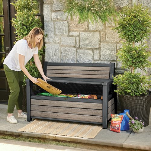 Decocoat műanyag kerti pad/tároló 227 L