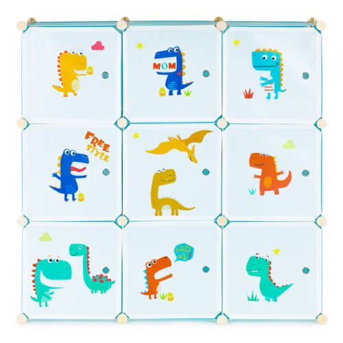 Dínós játéktároló szekrény 109x37x109 cm