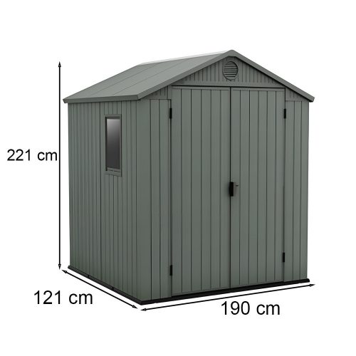 Darwin 6x6 műanyag kerti ház zöld