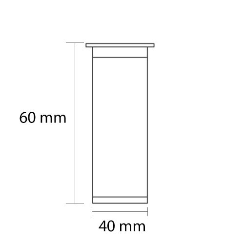 Uni bútorláb 60 mm ezüst