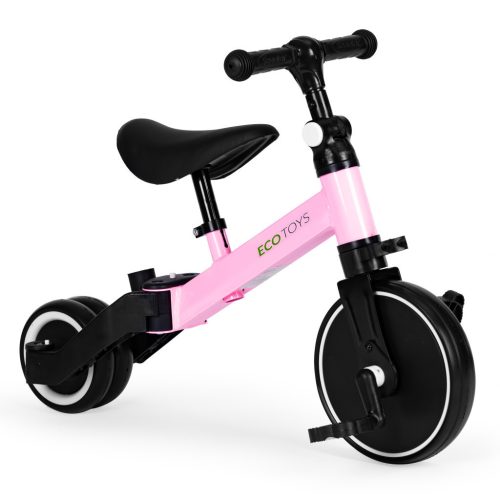 Tricikli tolókarral 2 az 1-ben rózsaszín