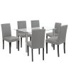 Cadiz 6+1 étkező garnitúra fehér-szürke