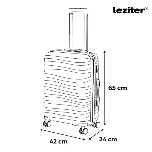 TraveLux Voyager közepes bőrönd keményfedeles 68x45x25 cm