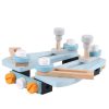 Fa mini szerszámos asztal gyerekeknek 52 darabos