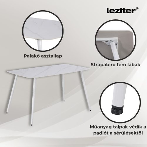 Megan 4+1 étkező garnitúra fehér-barna