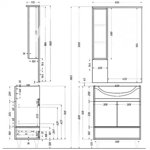 Bianca Plus 65 felsőszekrény, sonoma tölgy színben, jobbos nyitásirány