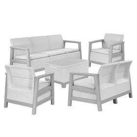   Scandi Big linea duo kerti bútor szett jute tárolós asztallal