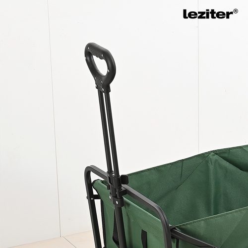 Összecsukható prémium kerti strandkocsi asztallal zöld