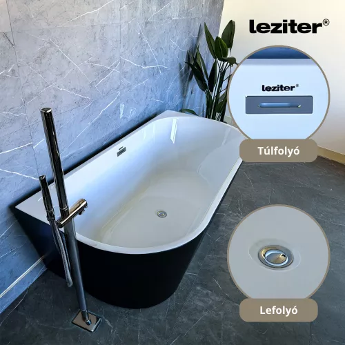 Still szabadon álló fürdőkád fekete