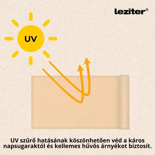 Erkély árnyékoló, belátásgátló 7 m bézs