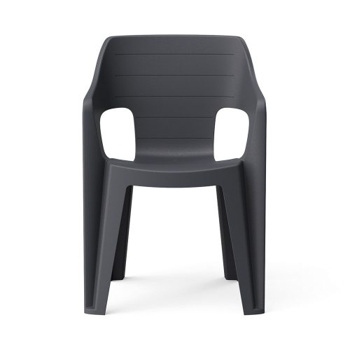 Bilbao Iowback műanyag kartámaszos kerti szék grafit