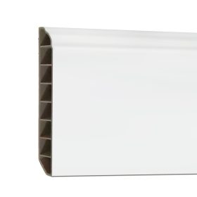 Vinyl SPC padlószegély Snow white 2400x100x12 mm