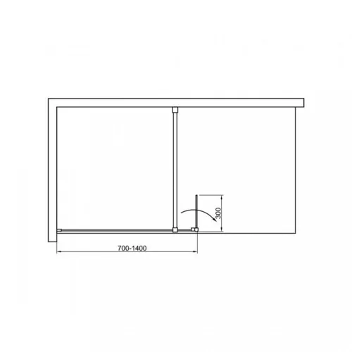 Walker 90x195 cm Walk in zuhanyfal