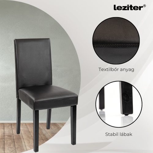 Alen 4+1 étkező garnitúra fekete-fekete