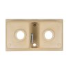 Tia szögletes két medencés gránit mosogató szifonnal bézs