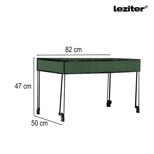Összecsukható prémium kerti strandkocsi tetővel zöld