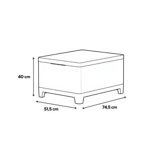 Scandi linea kerti bútor szett jute tárolós asztallal
