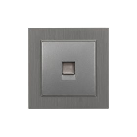 Nova UTP aljzat RJA-45 szürke szálcsiszolt kerettel