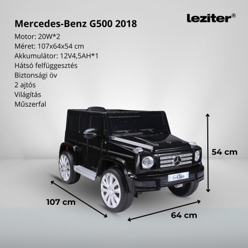 Elektromos autó Mercedes Benz G500 fekete
