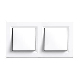 Nova kettős kereszt kapcsoló 107 fehér dupla kerettel