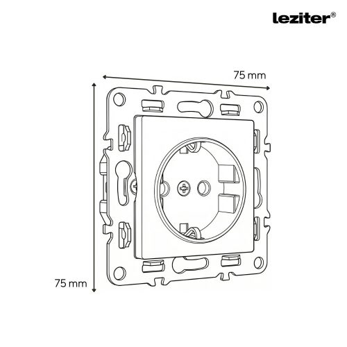 Nova kettős dugalj szürke szálcsiszolt kerettel