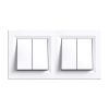 Nova kettős csillárkapcsoló 105 fehér kerettel