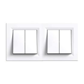 Nova kettős csillárkapcsoló 105 fehér kerettel