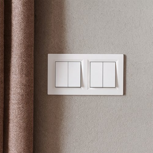 Nova kettős csillárkapcsoló 105 fehér kerettel