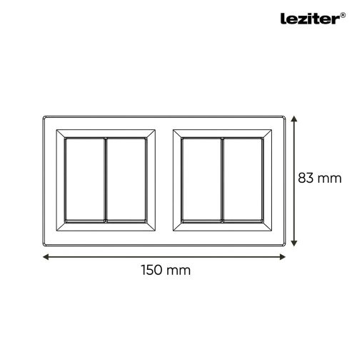 Nova kettős csillárkapcsoló 105 fehér kerettel