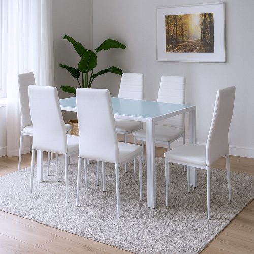 Liana 6+1 étkező garnitúra fehér