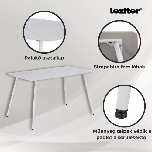 Megan 4+1 étkező garnitúra fehér-bézs