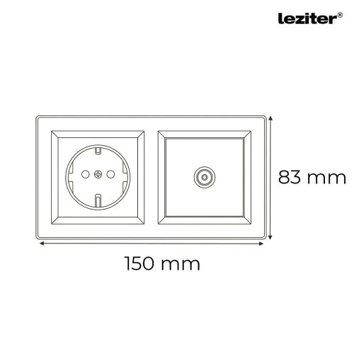 Nova dugalj TV csatlakozóval fehér kerettel