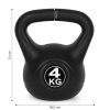Kettlebell 4 kg fekete