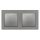 Nova kettős csengő kapcsoló 101N szürke szálcsiszolt kerettel
