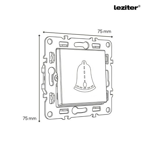 Nova kettős csengő kapcsoló 101N szürke szálcsiszolt kerettel