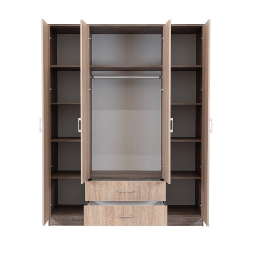 Miami gardróbszekrény 160x205 cm sonoma tölgy-yorki tölgy