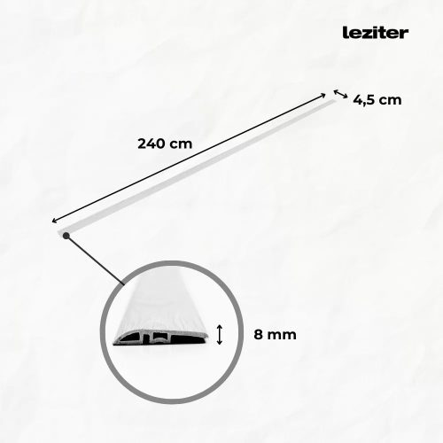 Vinyl SPC padló szintkiegyenlítő Reno kőhatású szürke 2400x45x8 mm