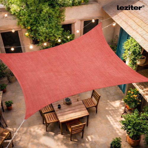 Rana napvitorla négyszög alakú 5x6 m piros