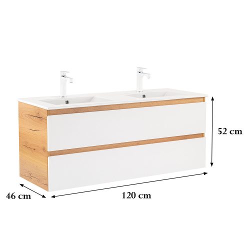 Vario Forte 120 alsó szekrény mosdóval