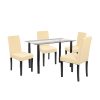 Karin 4+1 étkező garnitúra fekete-bézs