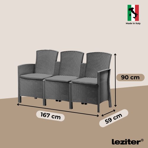 Lima 3 üléses kerti kanapé