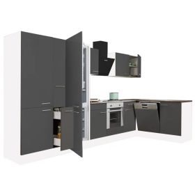   Yorki 370 sarok konyhabútor alsó sütős, alulfagyasztós hűtős kivitelben