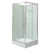 Polo White II 80x80 cm szögletes fehér hátfalas zuhanykabin   zuhanytálcával