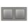 Nova kettős váltókapcsoló 106 szürke szálcsiszolt dupla kerettel