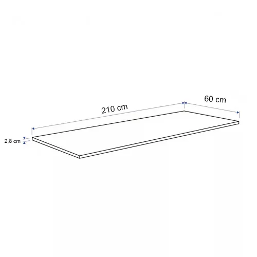 Konyhai munkalap 210 x 60 x 2,8 cm Beton