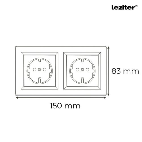 Nova kettős dugalj fehér kerettel