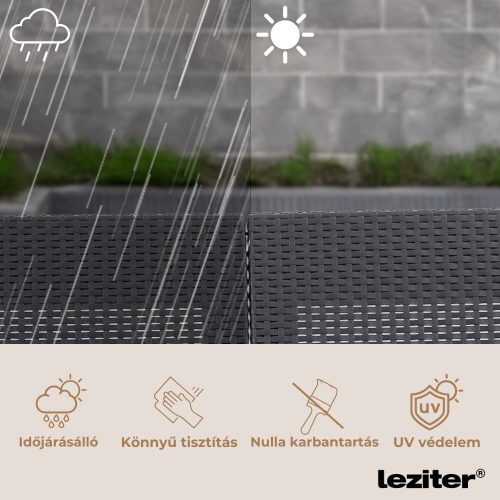 Claire VII 8 személyes sarokgarnitúra párnatartós asztallal